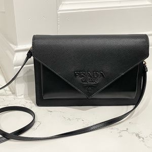 PRADA Saffiano Leather Mini Bag, Black